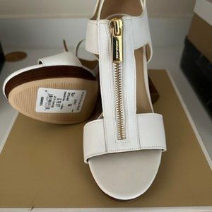 White Michael Kors Heeled Sandal
